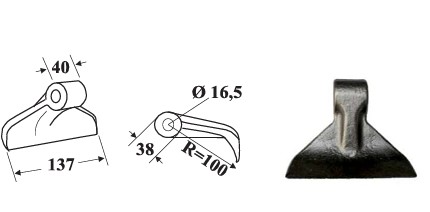 Молоток FP030F16 для мульчера